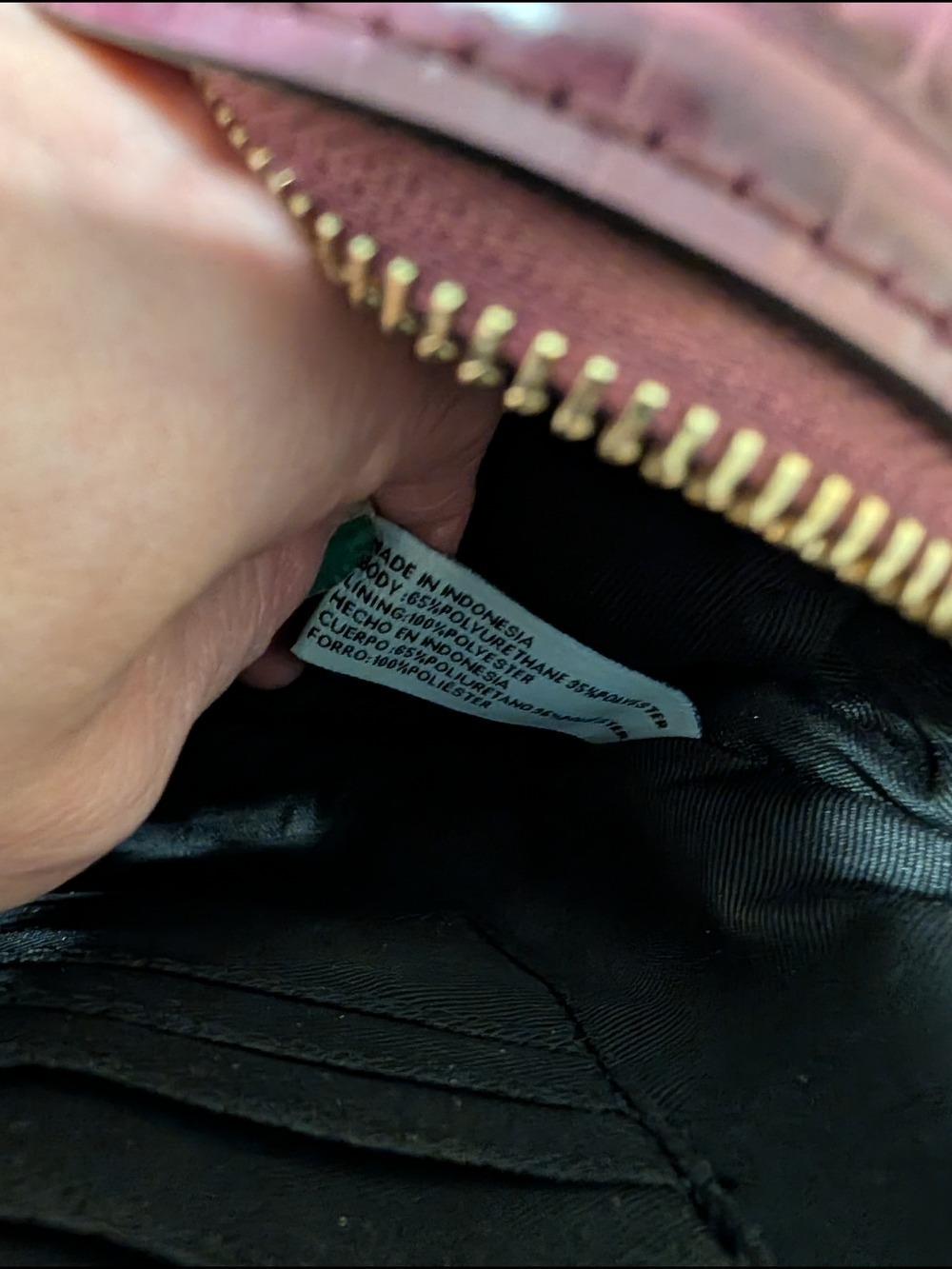 Set Of Nine West Plum Croc Crossbody & Chicos Necklace - Picture 11 of 14